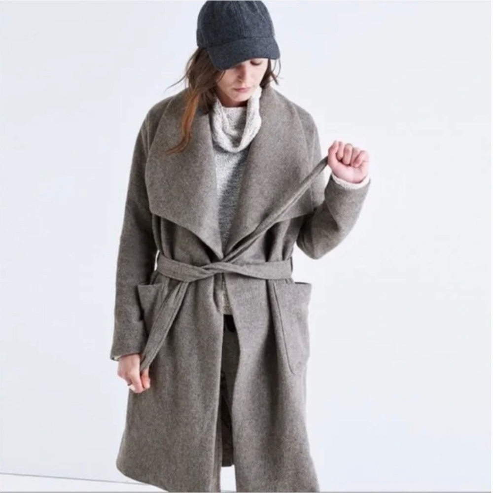 Madewell Grey Wrap Coat